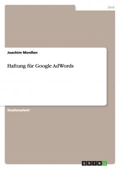 Haftung für Google AdWords