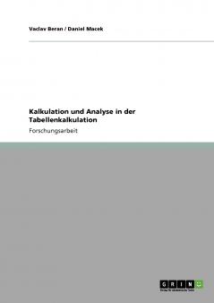 Kalkulation und Analyse in der Tabellenkalkulation