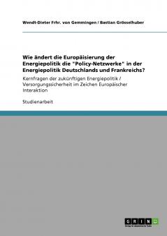 Wie ändert die Europäisierung der Energiepolitik die Policy-Netzwerke in der Energiepolitik Deutschlands und Frankreichs?