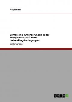 Controlling-Anforderungen in der Energiewirtschaft unter Unbundling-Bedingungen