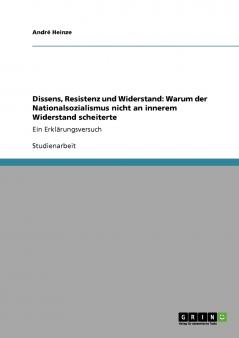 Dissens Resistenz und Widerstand