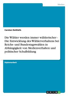 Die Wähler werden immer wählerischer - Die Entwicklung des Wählerverhaltens bei Reichs- und Bundestagswahlen in Abhängigkeit von Medienverhalten und politischer Schulbildung