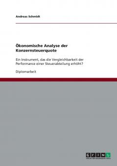 Ökonomische Analyse der Konzernsteuerquote