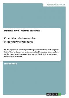 Operationalisierung des Metaphernverstehens