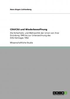 CDU/CSU und Wiederbewaffnung