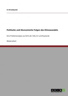 Politische und ökonomische Folgen des Klimawandels