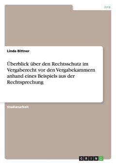 Überblick über den Rechtsschutz im Vergaberecht vor den Vergabekammern anhand eines Beispiels aus der Rechtsprechung
