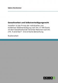 Gewaltverbot und Selbstverteidigungsrecht