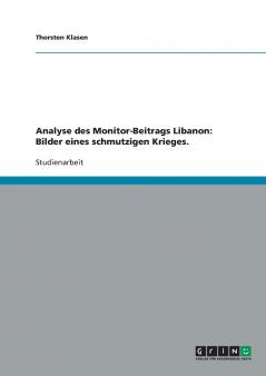 Analyse des Monitor-Beitrags Libanon