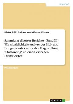Sammlung diverser Berichte - Band III