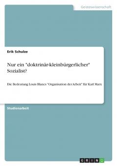 Nur ein doktrinär-kleinbürgerlicher Sozialist?