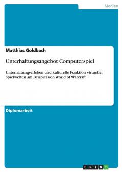 Unterhaltungsangebot Computerspiel