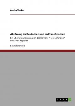 Abtönung im Deutschen und im Französischen