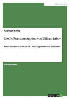 Die Differenzkonzeption von William Labov