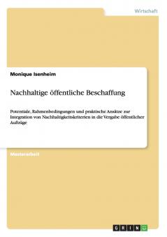 Nachhaltige öffentliche Beschaffung