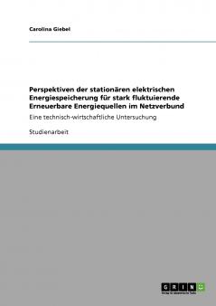 Perspektiven der stationären elektrischen Energiespeicherung für stark fluktuierende Erneuerbare Energiequellen im Netzverbund