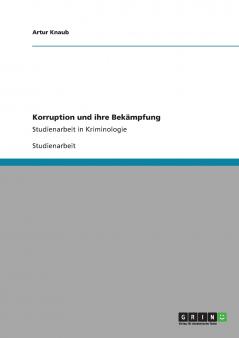 Korruption und ihre Bekämpfung