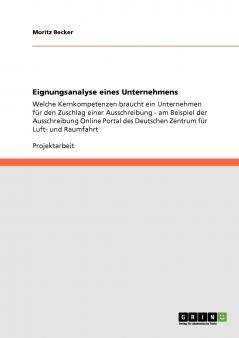 Eignungsanalyse eines Unternehmens