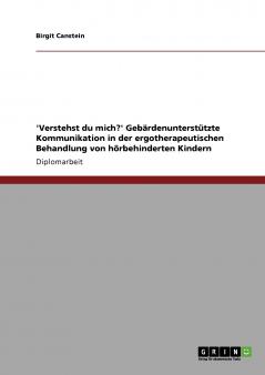 'Verstehst du mich?' Gebärdenunterstützte Kommunikation in der ergotherapeutischen Behandlung von hörbehinderten Kindern