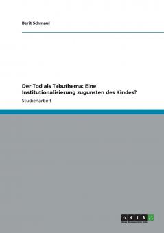 Der Tod als Tabuthema