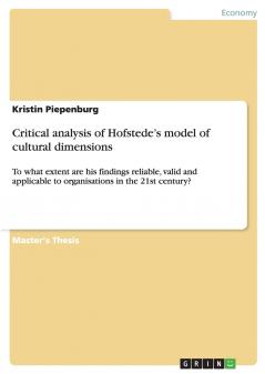 Critical analysis of Hofstede's model of cultural dimensions