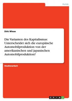 Die Varianten des Kapitalismus