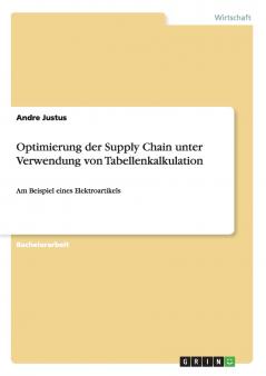 Optimierung der Supply Chain unter Verwendung von Tabellenkalkulation