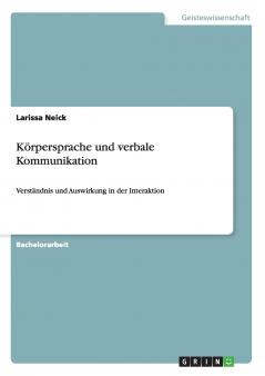 K��rpersprache und verbale Kommunikation