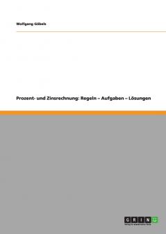 Prozent- und Zinsrechnung