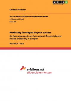 Predicting leveraged buyout success