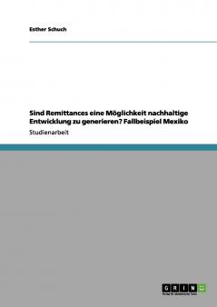 Sind Remittances eine Möglichkeit nachhaltige Entwicklung zu generieren? Fallbeispiel Mexiko