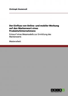 Der Einfluss von Online- und mobiler Werbung auf den Markenwert eines Produkts/Unternehmens