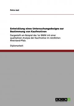 Entwicklung eines Untersuchungsdesigns zur Bestimmung von Kaufmotiven