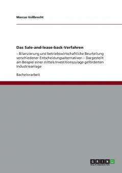 Das Sale-and-lease-back-Verfahren