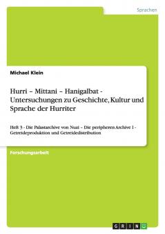 Hurri - Mittani - Hanigalbat - Untersuchungen zu Geschichte Kultur und Sprache der Hurriter
