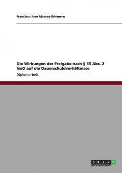 Die Wirkungen der Freigabe nach § 35 Abs. 2 InsO auf die Dauerschuldverhältnisse
