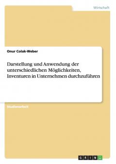 Darstellung und Anwendung der unterschiedlichen Möglichkeiten Inventuren in Unternehmen durchzuführen