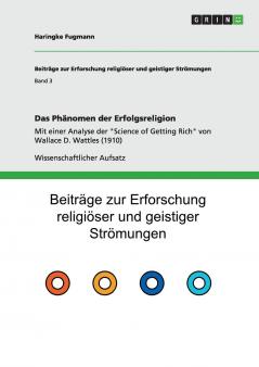 Das Ph��nomen der Erfolgsreligion