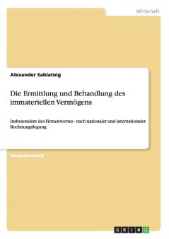 Die Ermittlung und Behandlung des immateriellen Vermögens