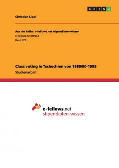 Class voting in Tschechien von 1989/90-1998