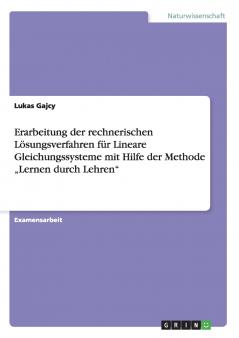 Erarbeitung der rechnerischen Lösungsverfahren für Lineare Gleichungssysteme mit Hilfe der Methode „Lernen durch Lehren