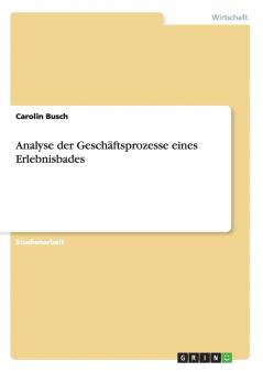 Analyse der Geschäftsprozesse eines Erlebnisbades