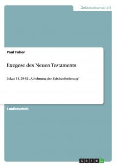 Exegese des Neuen Testaments