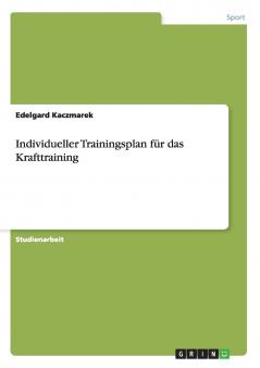 Individueller Trainingsplan für das Krafttraining