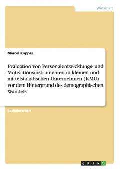 Evaluation von Personalentwicklungs- und Motivationsinstrumenten in kleinen und mittelständischen Unternehmen (KMU) vor dem Hintergrund des demographischen Wandels
