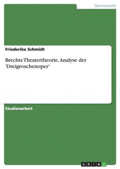 Brechts Theatertheorie. Analyse der 'Dreigroschenoper'