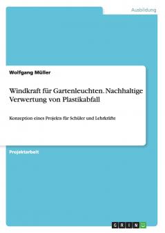 Windkraft f��r Gartenleuchten. Nachhaltige Verwertung von Plastikabfall
