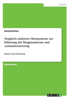 Vergleich mehrerer Messsysteme zur Erfassung der Biogasausbeute und -zusammensetzung