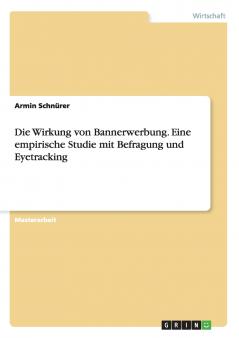 Die Wirkung von Bannerwerbung. Eine empirische Studie mit Befragung und Eyetracking