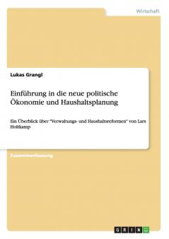 Einf��hrung in die neue politische ��konomie und Haushaltsplanung
